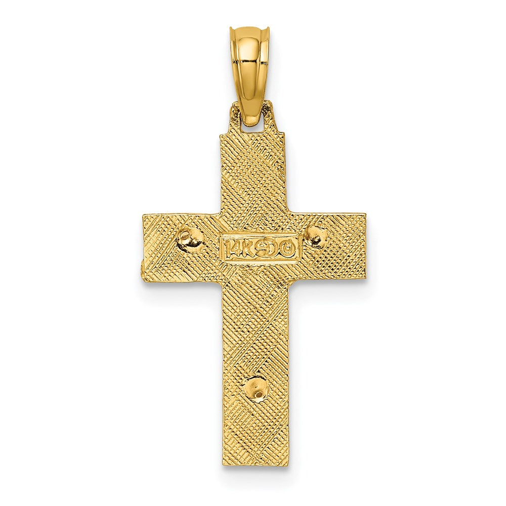 14K Bicolor Lateinisch Kruzifix Charm
