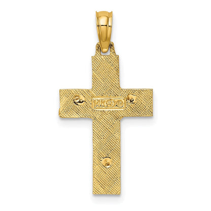 14K Bicolor Lateinisch Kruzifix Charm