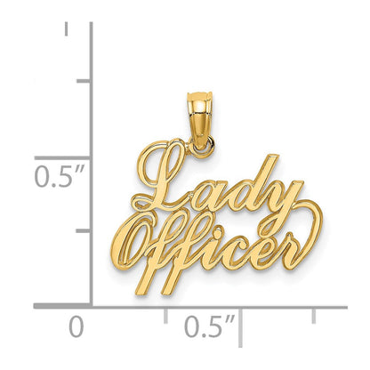 14K Gelbgold Damen Officer Charm