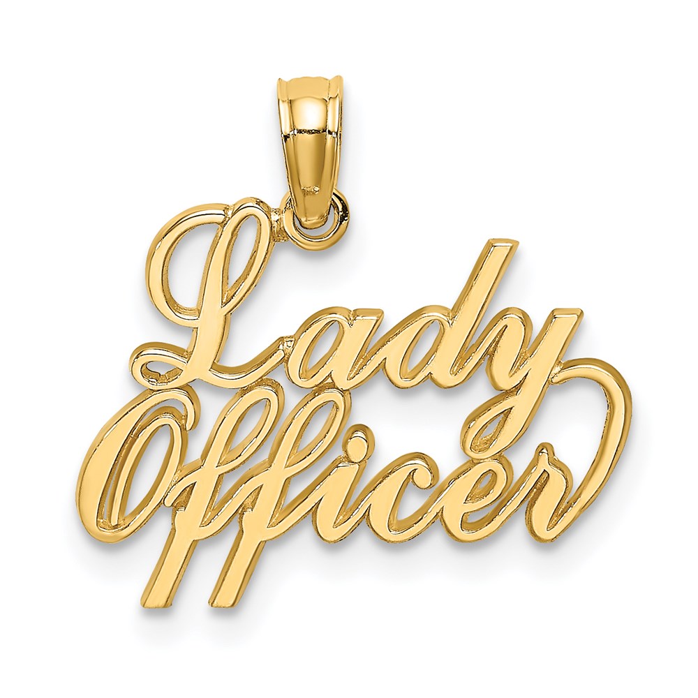 14K Gelbgold Damen Officer Charm