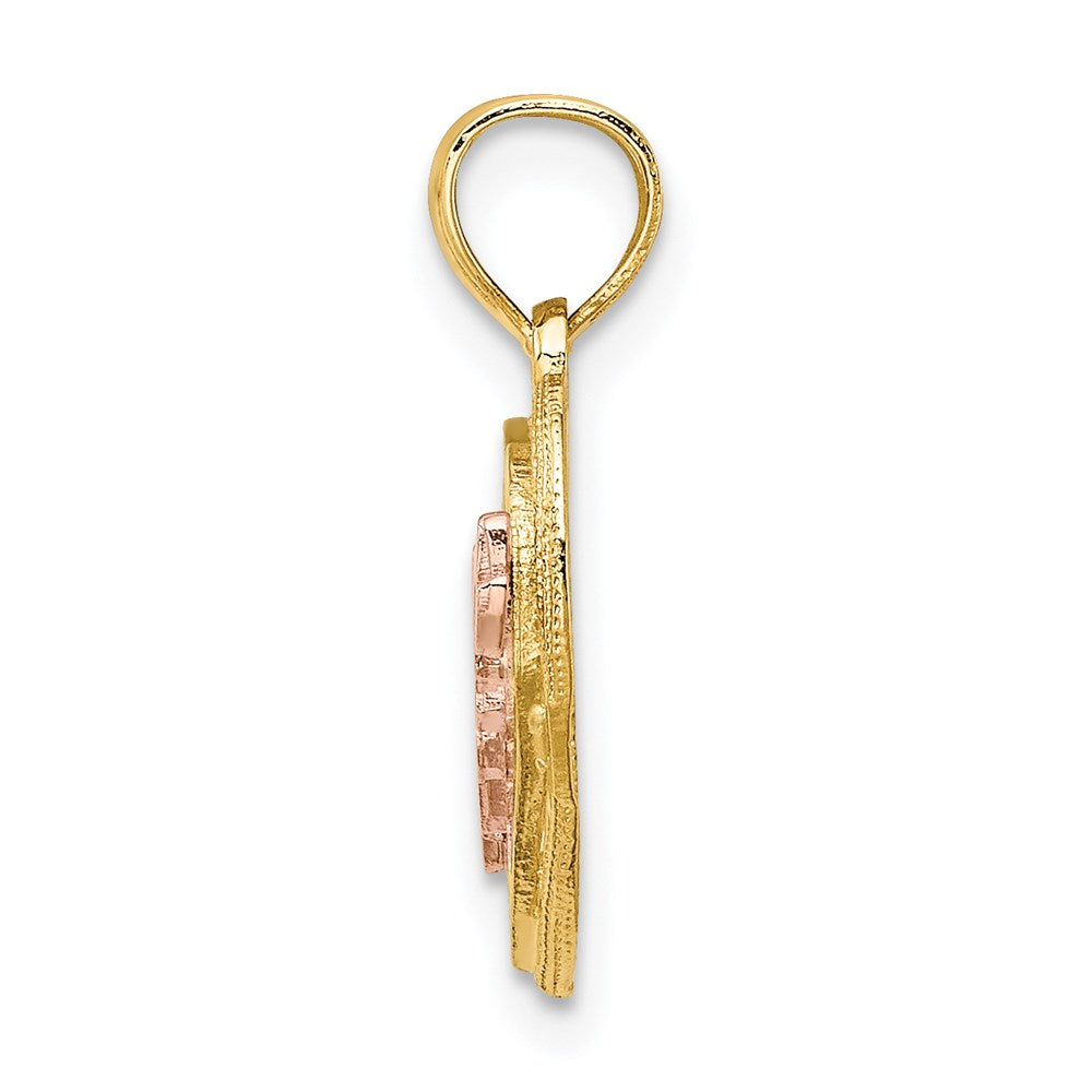 14K Bicolor Mama Herz Charm