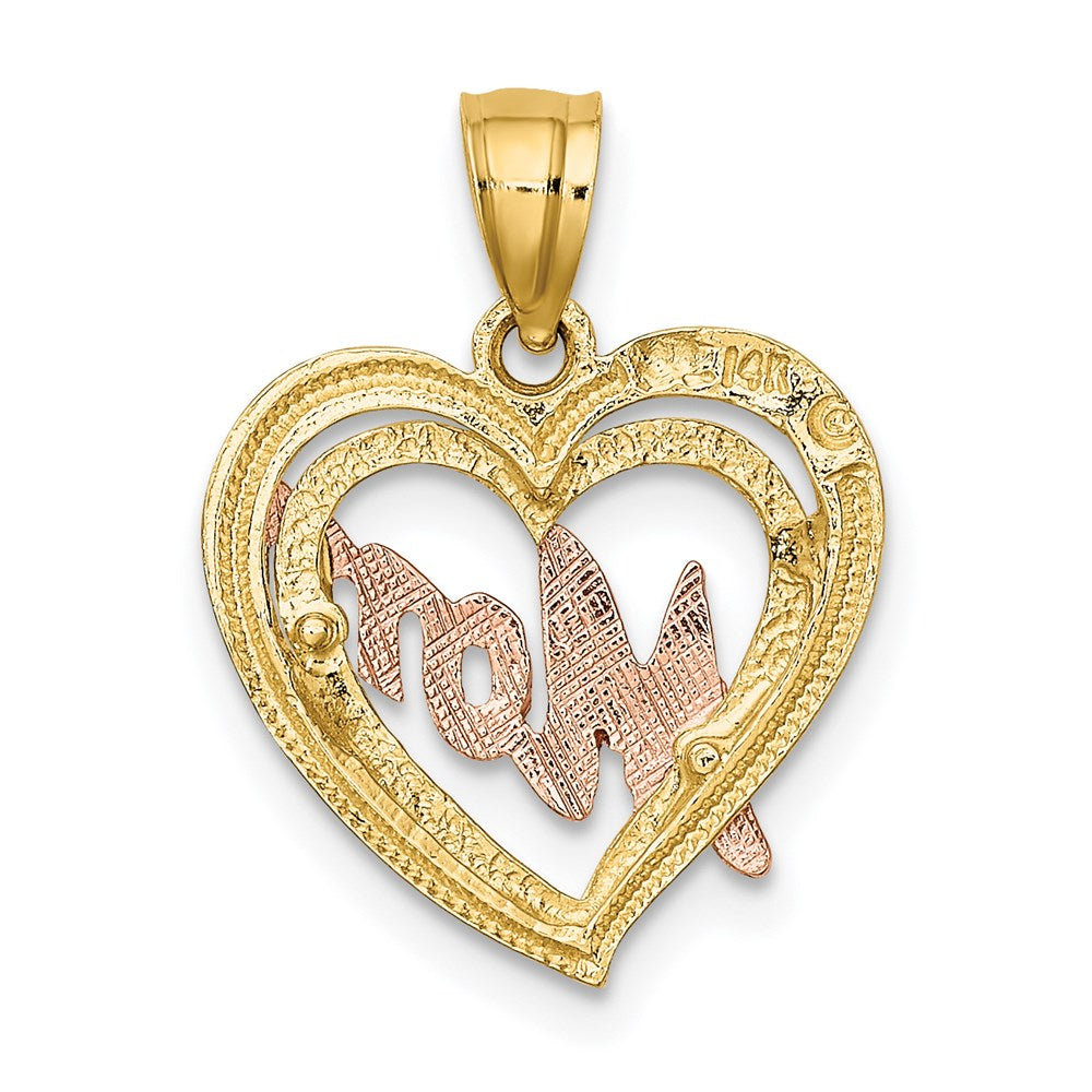 14K Bicolor Mama Herz Charm
