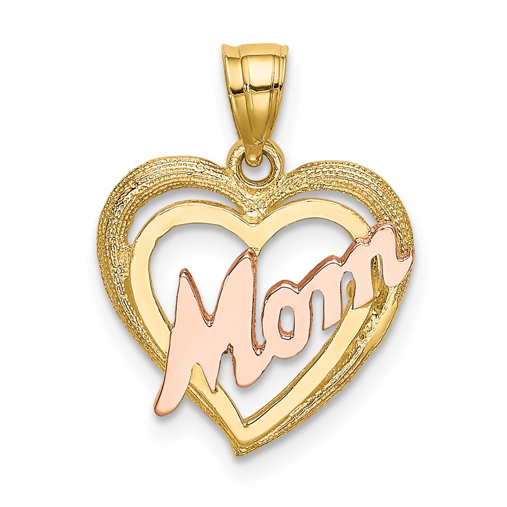 14K Bicolor Mama Herz Charm