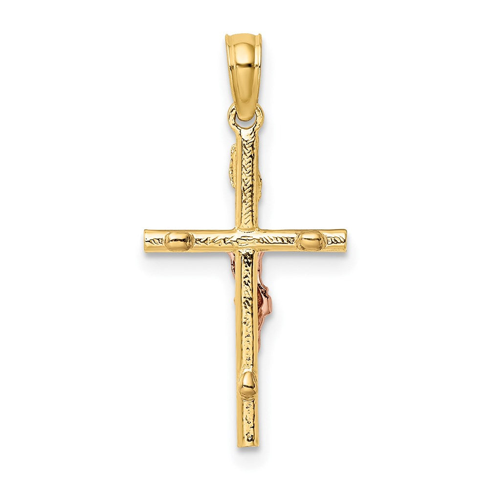 14K Bicolor Kreuz Kruzifix Charm