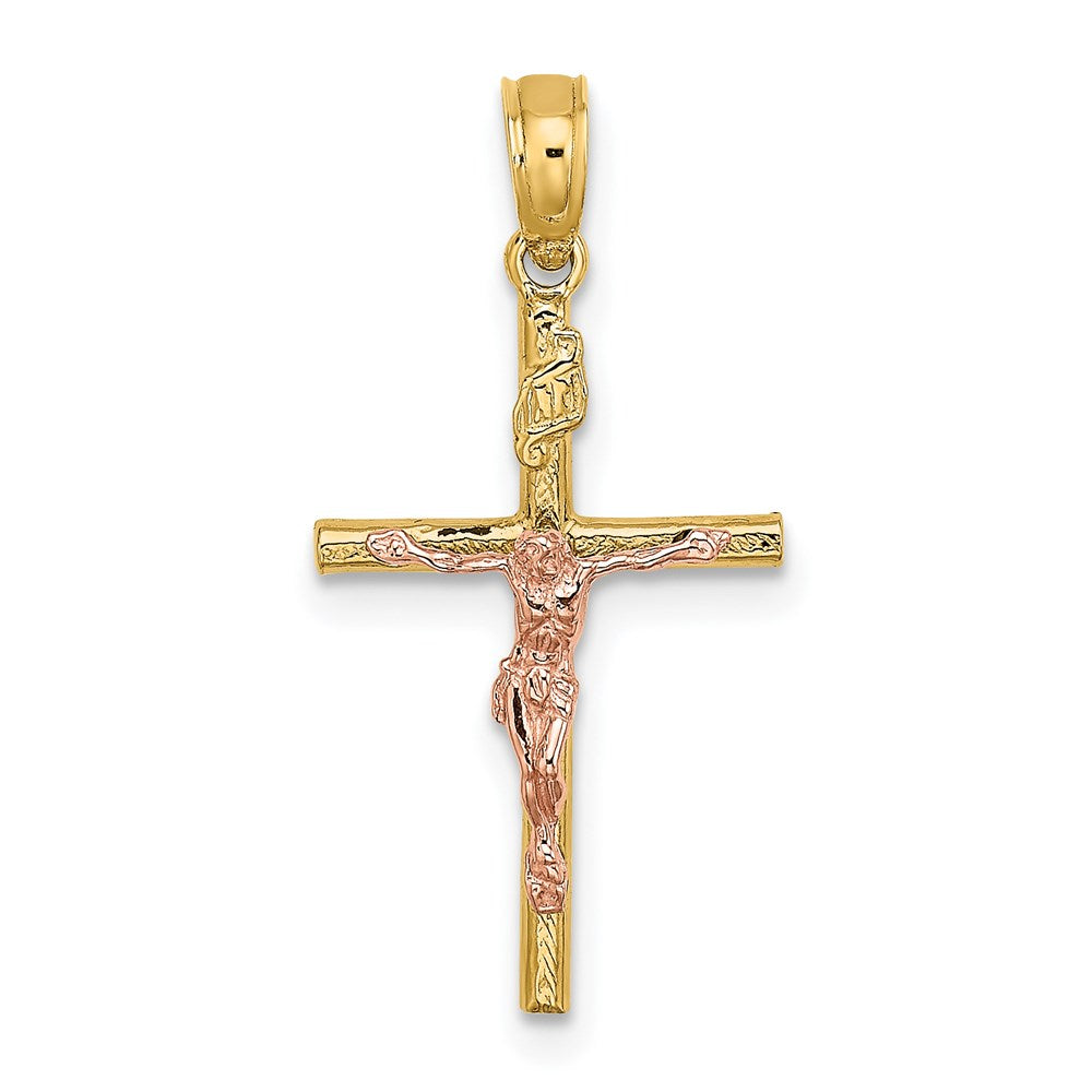 14K Bicolor Kreuz Kruzifix Charm