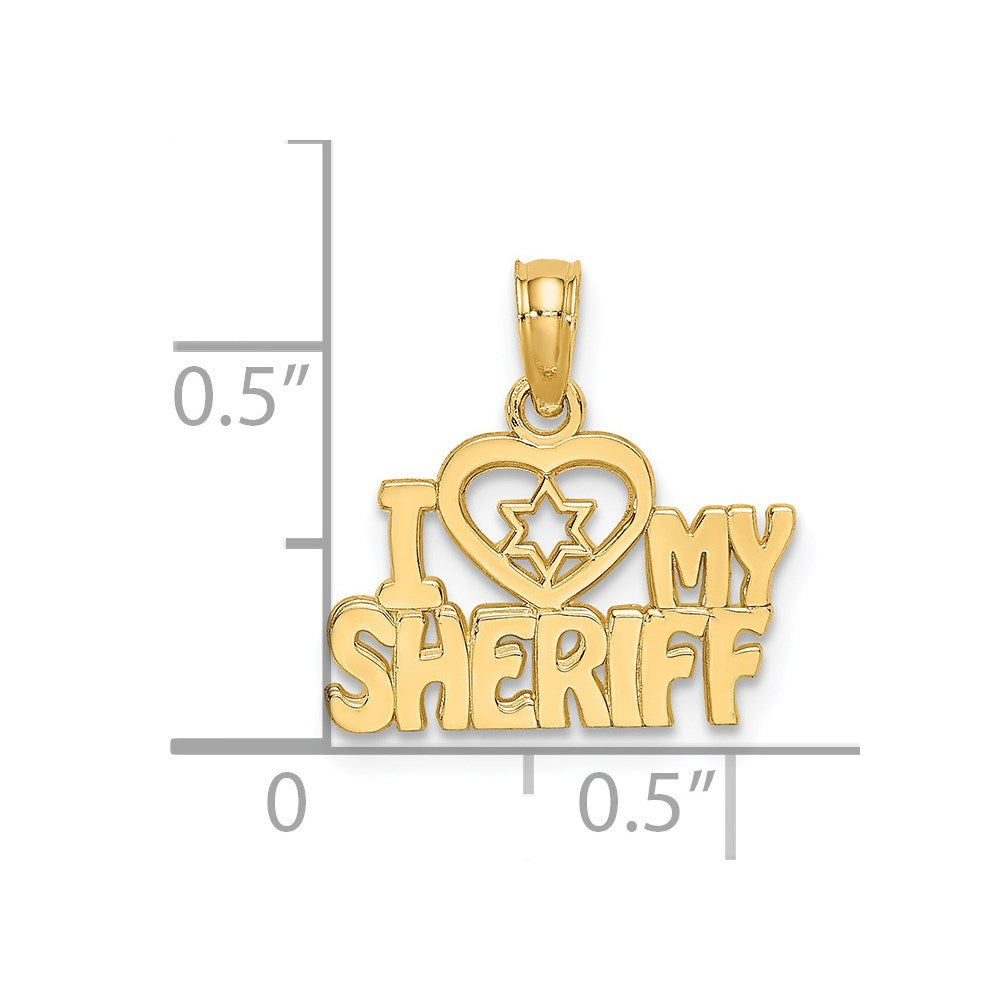 14K Gelbgold I Herz My Sheriff Charm