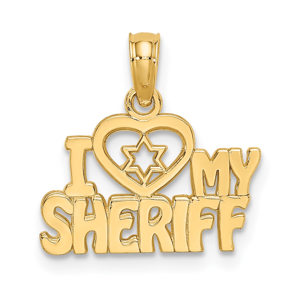 14K Gelbgold I Herz My Sheriff Charm