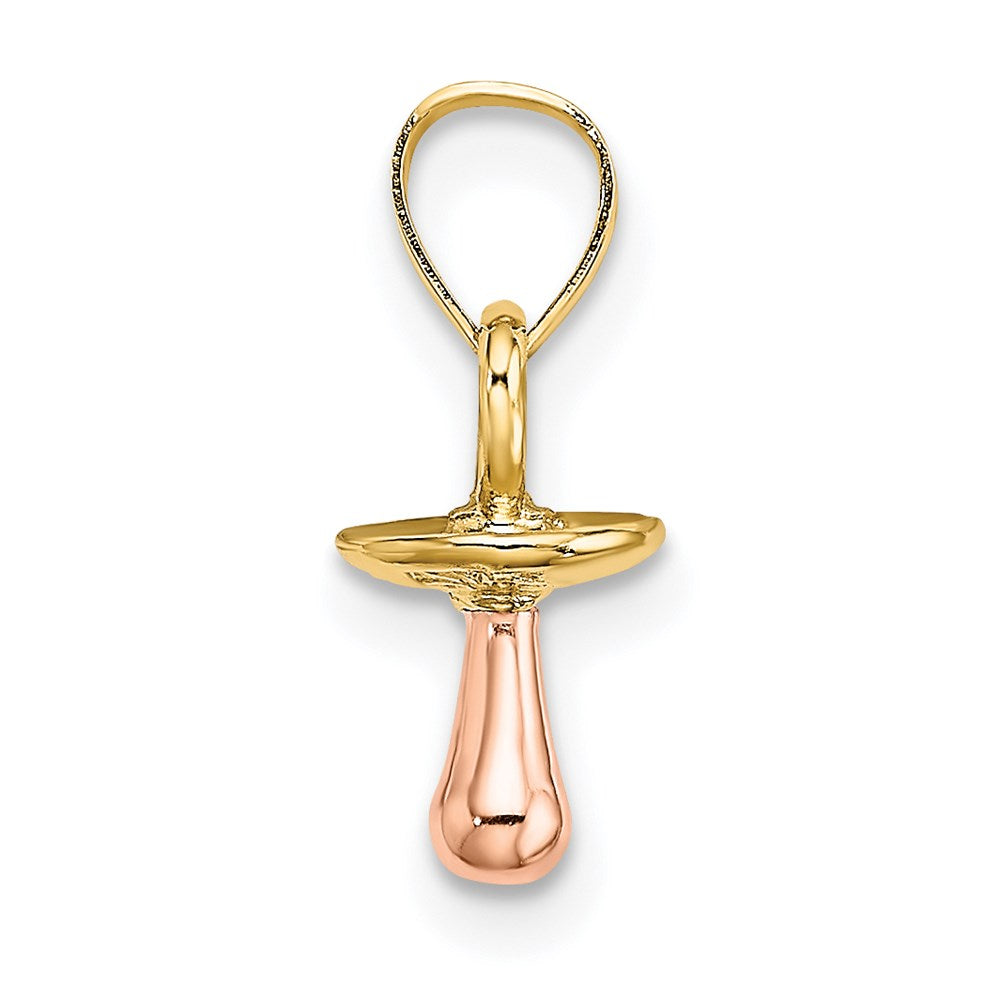 14K Bicolor 3-d Pacifier Charm