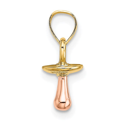 14K Bicolor 3-d Pacifier Charm