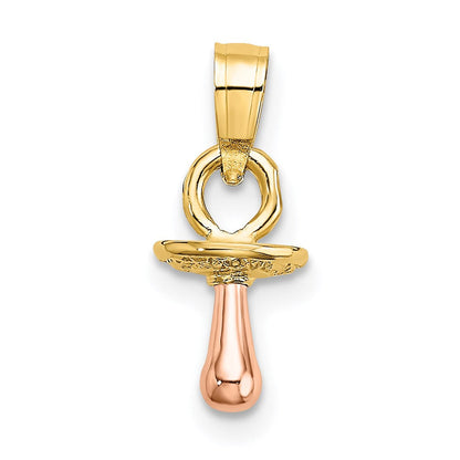 14K Bicolor 3-d Pacifier Charm