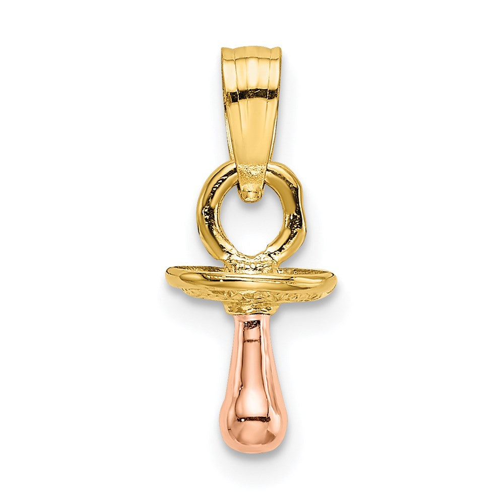 14K Bicolor 3-d Pacifier Charm