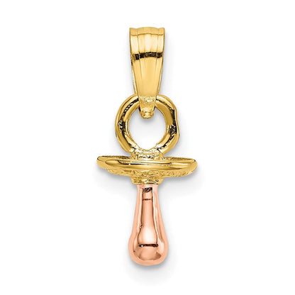14K Bicolor 3-d Pacifier Charm