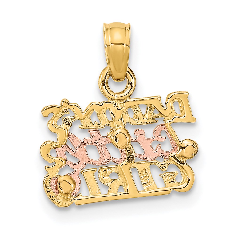 14K Bicolor Daddy Little Mädchen Charm