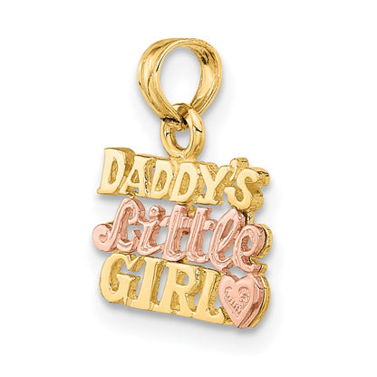 14K Bicolor Daddy Little Mädchen Charm