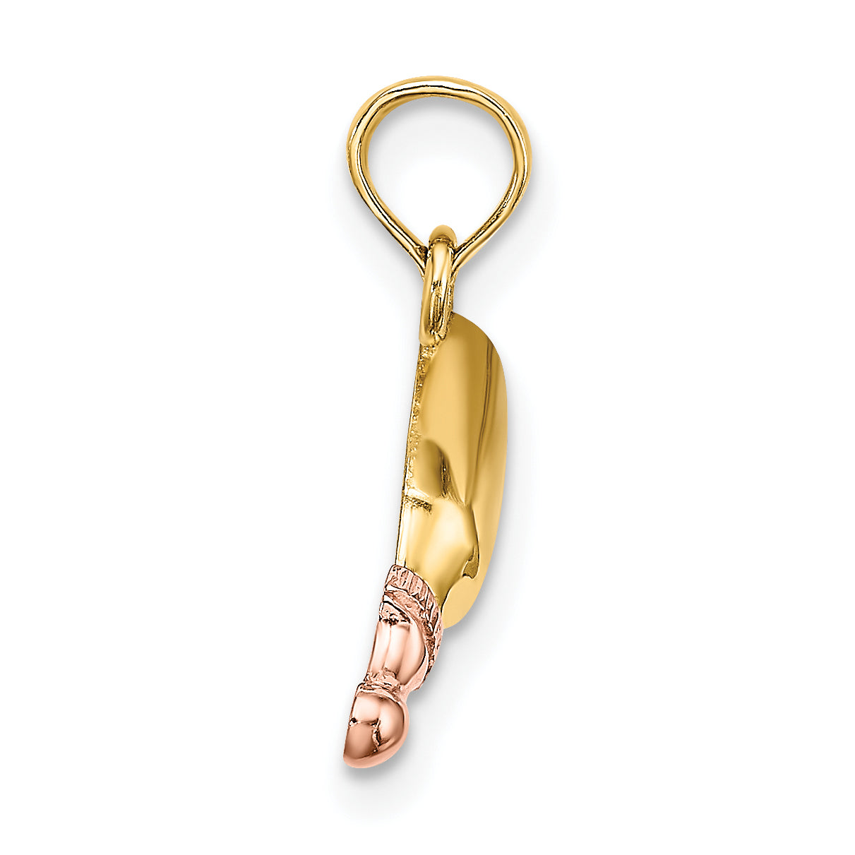 14K Bicolor Baby Bottle Charm