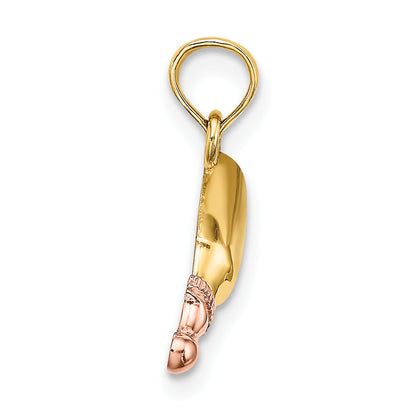 14K Bicolor Baby Bottle Charm
