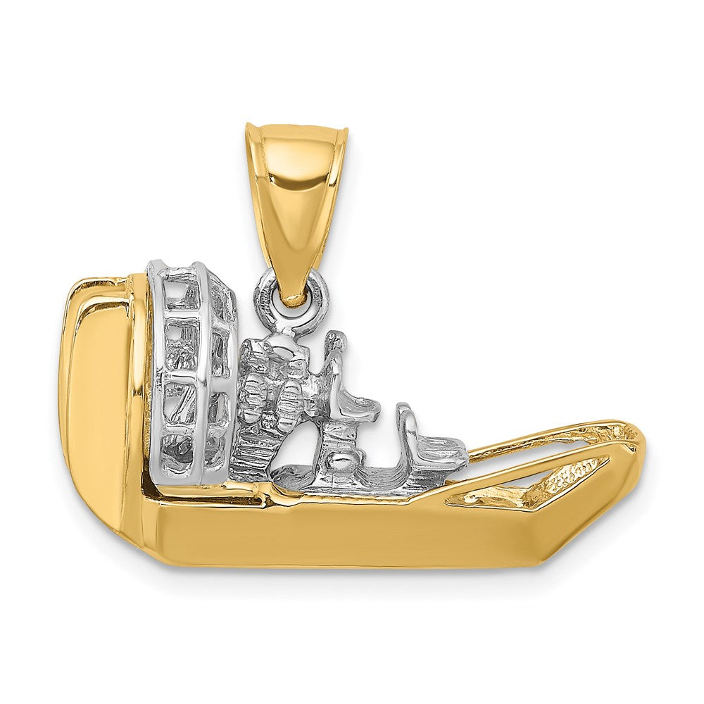 14K Bicolor-Gold 3-D-Airboot-Charm