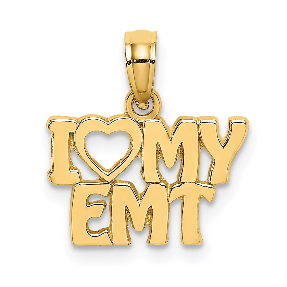14K Gelbgold I Liebe My Emt Charm