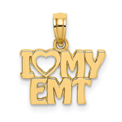 14K Gelbgold I Liebe My Emt Charm