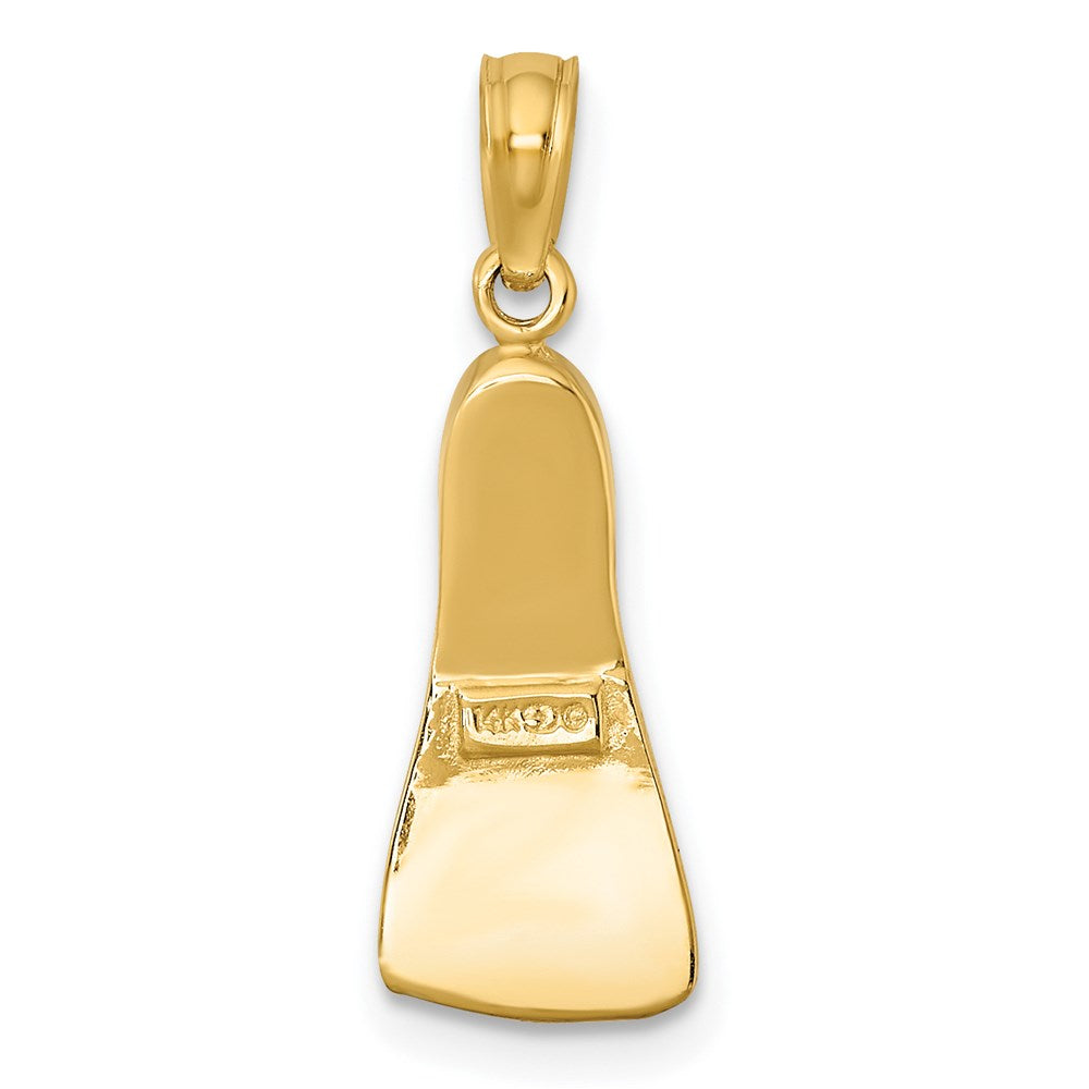 14K Gelb & Rhodium 3-d Scuba Flipper Charm