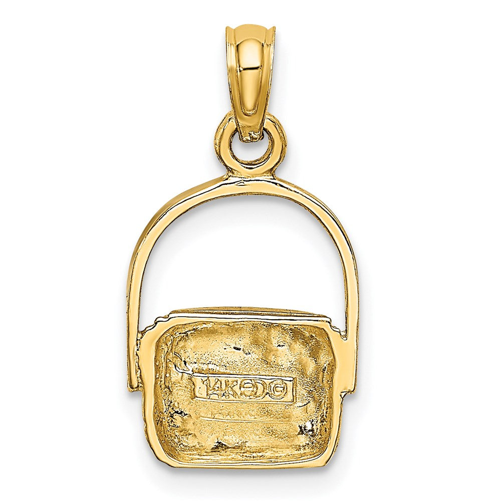 14K Gelb & Rhodium mit 2-d Nantucket Korb Charm