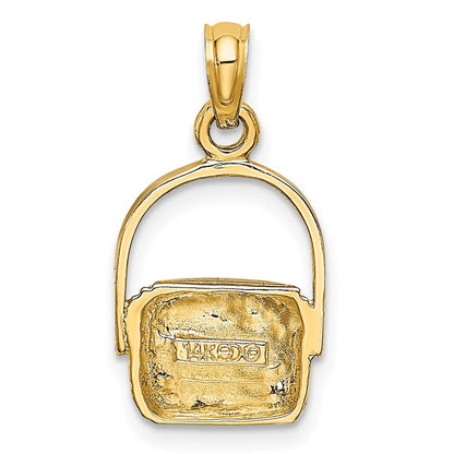 14K Gelb & Rhodium mit 2-d Nantucket Korb Charm
