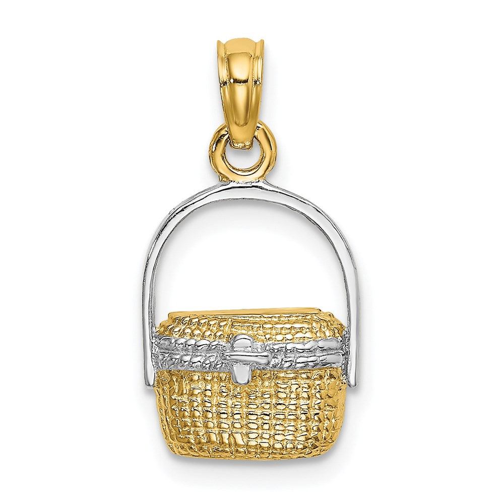 14K Gelb & Rhodium mit 2-d Nantucket Korb Charm