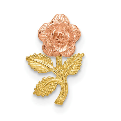 14K Bicolor Strukturiert Rose Anhänger
