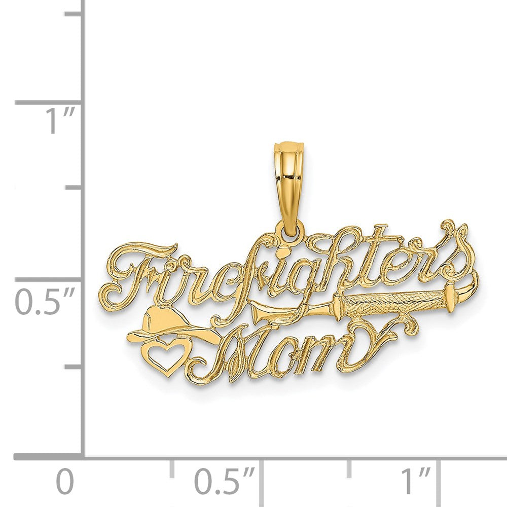 14K Gelbgold Firefighter Mama Charm