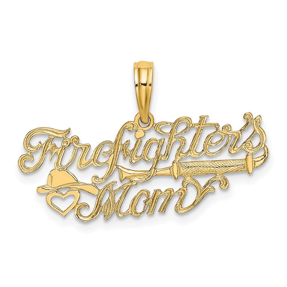 14K Gelbgold Firefighter Mama Charm