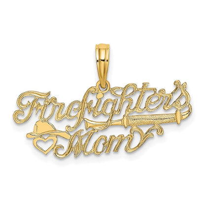 14K Gelbgold Firefighter Mama Charm