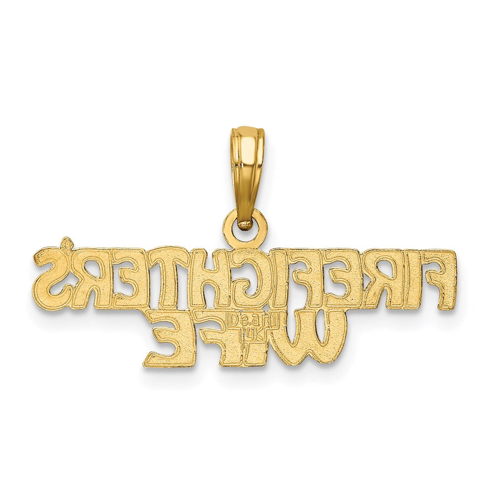 14K Gelbgold Firefighter Wife Charm