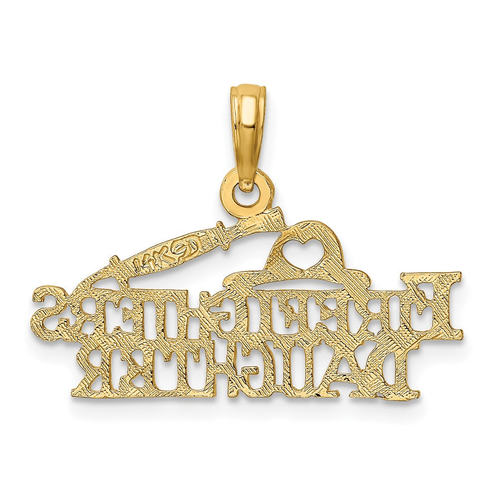 14K Gelbgold Firefighter Tochter Charm