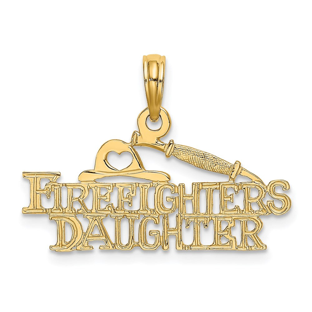 14K Gelbgold Firefighter Tochter Charm