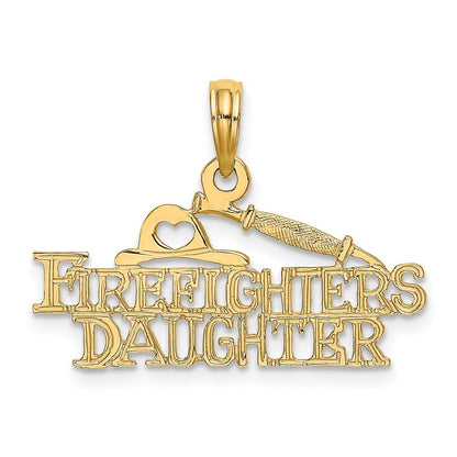 14K Gelbgold Firefighter Tochter Charm