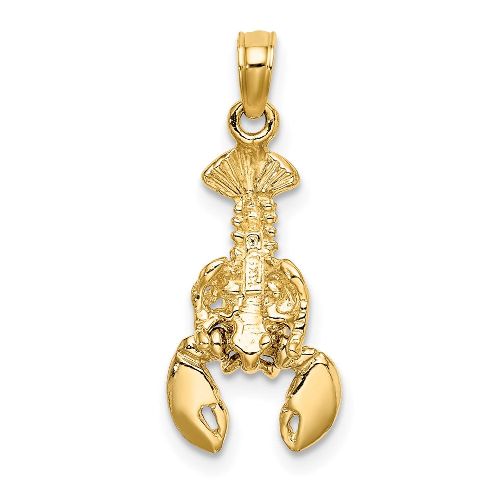 14K Gelb- und Rhodiumgold Charm mit Weißrhodium, beweglicher Hummerverschluss