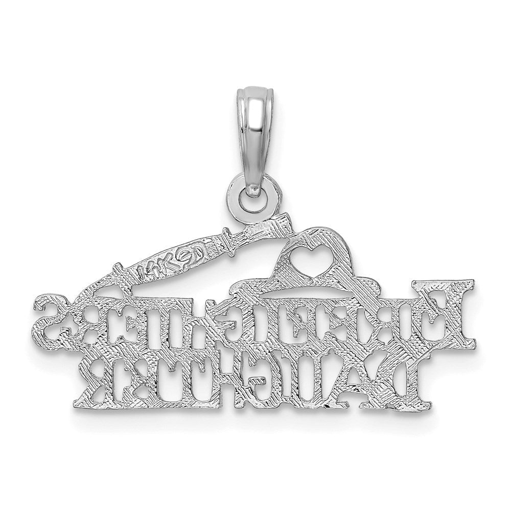 14K Weißgold Firefighter Tochter Charm