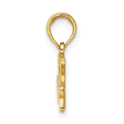 14K Gelbgold "I LOVE MY FIREFIGHTER" Charm