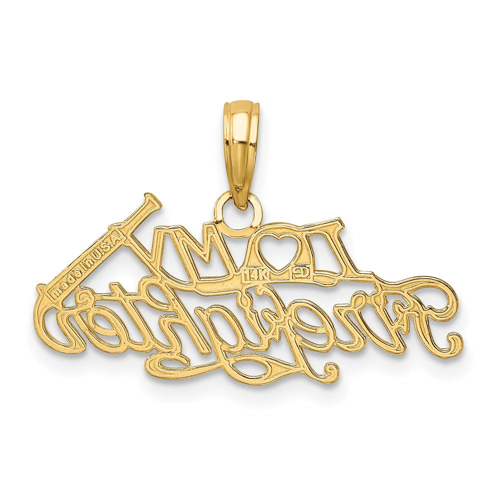14K Gelbgold I Liebe My Firefighter Charm