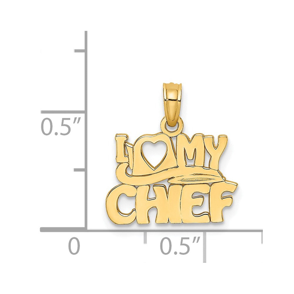 14K Gelbgold I Liebe My Chief Charm
