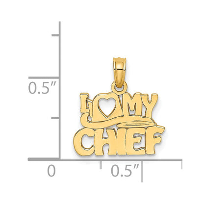 14K Gelbgold I Liebe My Chief Charm