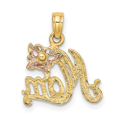 14K Bicolor Mama mit Schmetterling Charm