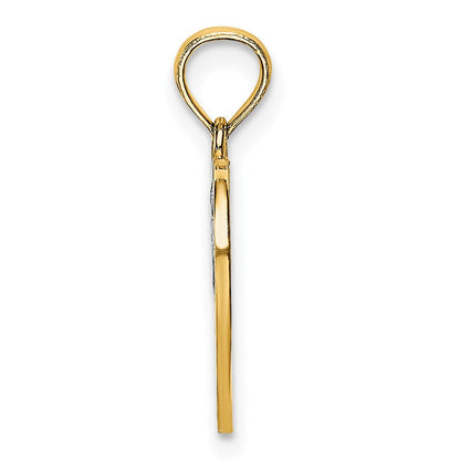 14K Gelb- und Rhodiumgold mit Rhodium MOM- und Engelsherz-Charm
