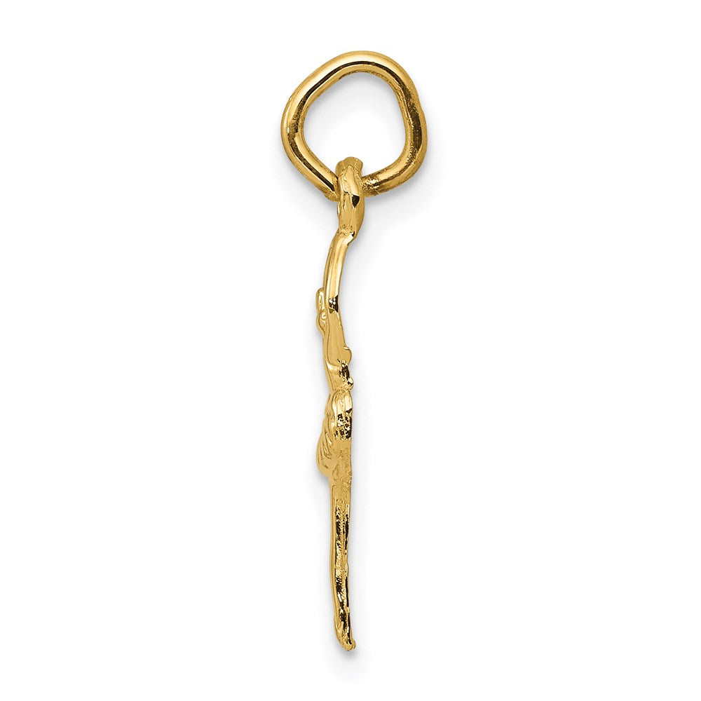 14K Gelbgold Poliert Ballerina Charm
