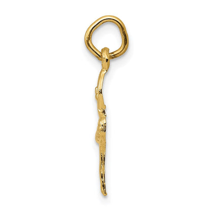 14K Gelbgold Poliert Ballerina Charm
