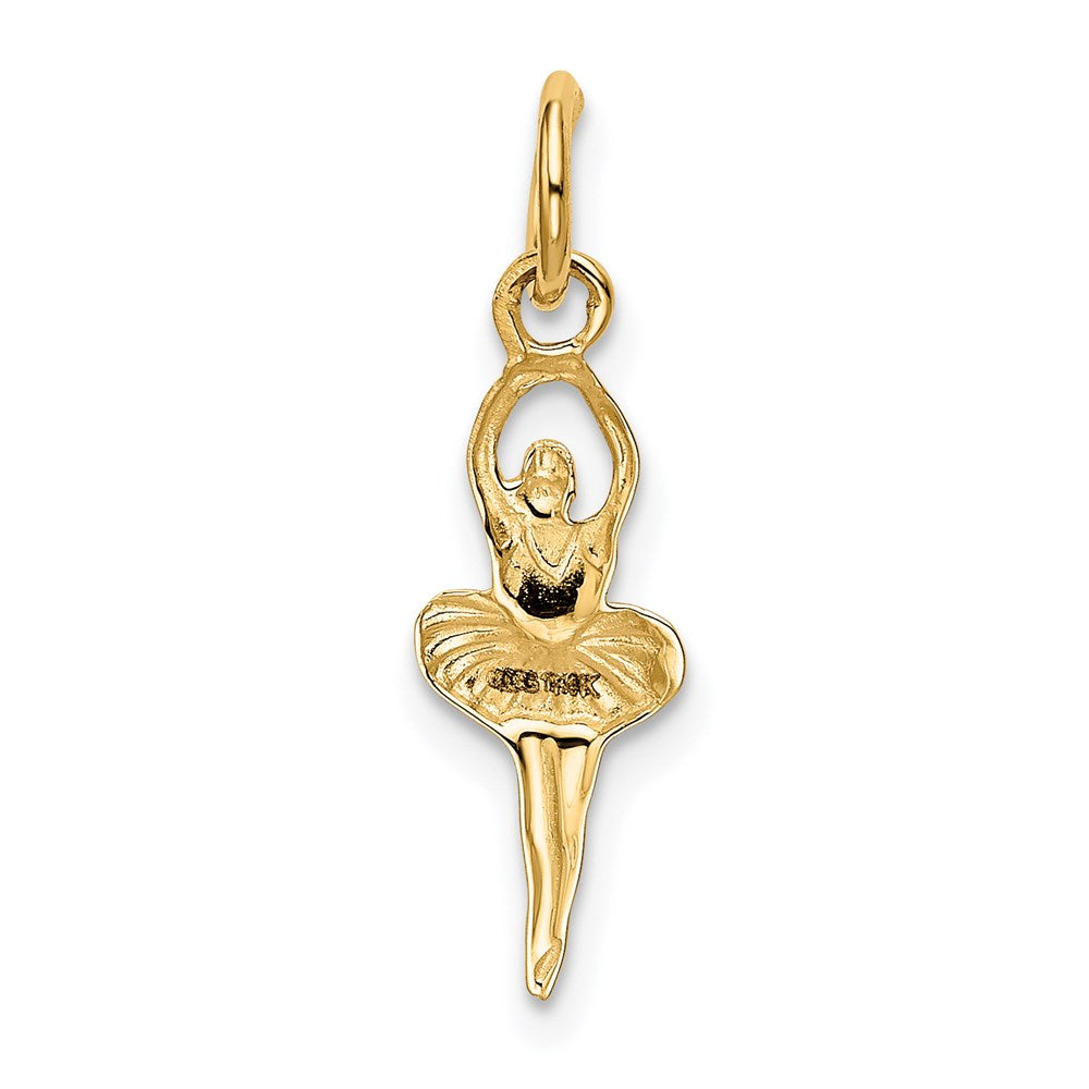 14K Gelbgold Poliert Ballerina Charm
