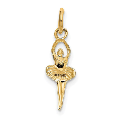 14K Gelbgold Poliert Ballerina Charm