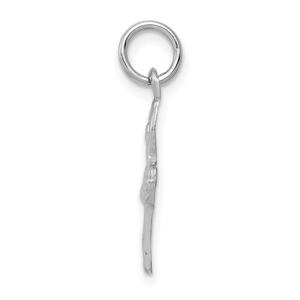 14K Weißgold Ballerina Charm
