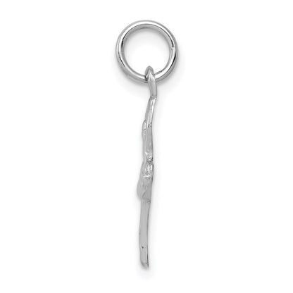 14K Weißgold Ballerina Charm