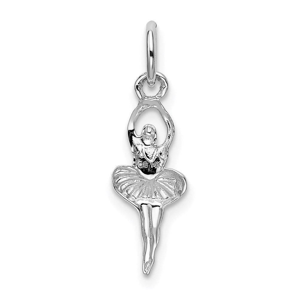 14K Weißgold Ballerina Charm